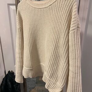 AEROPOSTALE Womens Cream Knit Sweater